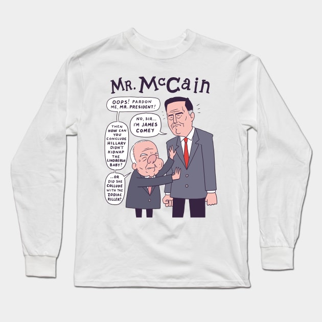 Mr Mccain and Mr Magoo Long Sleeve T-Shirt by jandamuda99